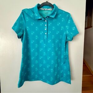 Puma Women's Turquoise Golf Polo Button Down Shirt